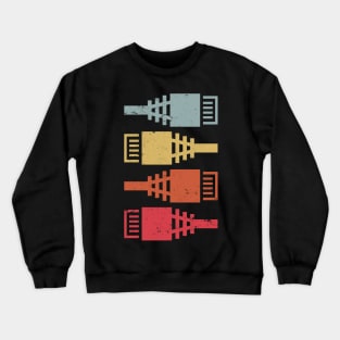 RJ45 Connectors Vintage Geek Tech Ethernet Crewneck Sweatshirt